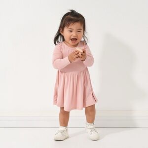 Little Sleepies Mauve Blush Twirl Dress with Body Suit, Size 18-24 Months